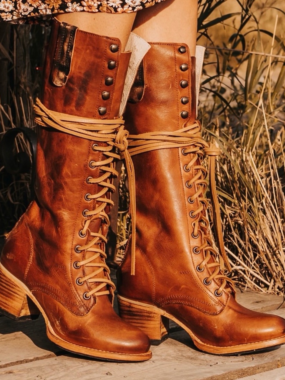 FREEBIRD Brown Granny Lace Up Boots size 8 (brand new in box)